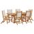Set mobilier de grădină, 7 piese, lemn masiv acacia/textilenă GartenMobel Dekor