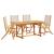 Set mobilier de grădină, 5 piese, lemn masiv acacia/textilenă GartenMobel Dekor