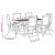Set mobilier de grădină, 7 piese, lemn masiv acacia/textilenă GartenMobel Dekor