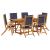 Set mobilier de grădină, 7 piese, lemn masiv acacia/textilenă GartenMobel Dekor