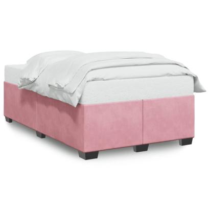 Cadru de pat, roz, 120x190 cm, catifea GartenMobel Dekor