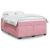 Pat box spring cu saltea, roz, 140x190 cm, catifea GartenMobel Dekor