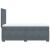 Pat box spring cu saltea, gri închis, 80x200 cm, catifea GartenMobel Dekor