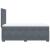Pat box spring cu saltea, gri închis, 90x190 cm, catifea GartenMobel Dekor