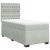 Pat box spring cu saltea, gri deschis, 90x190 cm, catifea GartenMobel Dekor