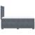 Pat box spring cu saltea, gri închis, 100x200 cm, catifea GartenMobel Dekor