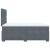 Pat box spring cu saltea, gri închis, 120x200 cm, catifea GartenMobel Dekor
