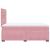 Pat box spring cu saltea, roz, 120x200 cm, catifea GartenMobel Dekor