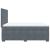 Pat box spring cu saltea, gri închis, 140x190 cm, catifea GartenMobel Dekor