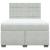 Pat box spring cu saltea, gri deschis, 140x190 cm, catifea GartenMobel Dekor