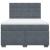 Pat box spring cu saltea, gri închis, 140x190 cm, catifea GartenMobel Dekor