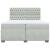 Pat box spring cu saltea, gri deschis, 200x200 cm, catifea GartenMobel Dekor