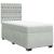 Pat box spring cu saltea, gri deschis, 90x190 cm, catifea GartenMobel Dekor