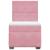Pat box spring cu saltea, roz, 100x200 cm, catifea GartenMobel Dekor