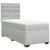 Pat box spring cu saltea, gri deschis, 100x200 cm, catifea GartenMobel Dekor