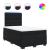 Pat box spring cu saltea, negru, 120x190 cm, catifea GartenMobel Dekor