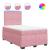 Pat box spring cu saltea, roz, 120x200 cm, catifea GartenMobel Dekor