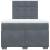 Pat box spring cu saltea, gri închis, 120x200 cm, catifea GartenMobel Dekor