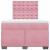 Pat box spring cu saltea, roz, 120x200 cm, catifea GartenMobel Dekor