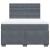 Pat box spring cu saltea, gri închis, 140x190 cm, catifea GartenMobel Dekor