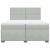 Pat box spring cu saltea, gri deschis, 200x200 cm, catifea GartenMobel Dekor