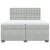 Pat box spring cu saltea, gri deschis, 200x200 cm, catifea GartenMobel Dekor