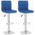 Scaune de bar, 2 buc., albastru, material textil GartenMobel Dekor