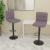 Scaune de bar, 2 buc., gri taupe, material textil GartenMobel Dekor