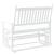 Bancă glisantă, alb, 118x70x104,5 cm, lemn masiv de plop GartenMobel Dekor