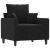 Set de canapele cu perne, 3 piese, negru, catifea GartenMobel Dekor