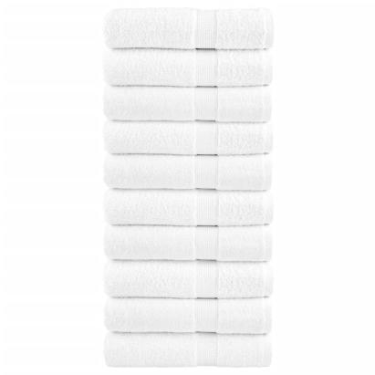 Prosoape baie premium 10 buc alb 100x150cm 600gsm 100% bumbac GartenMobel Dekor