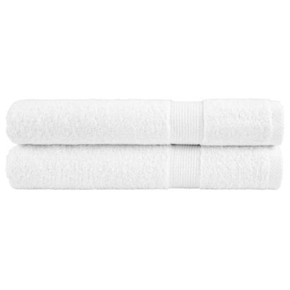 Prosoape de saună premium 2 buc alb 80x200cm 600gsm 100% bumbac GartenMobel Dekor