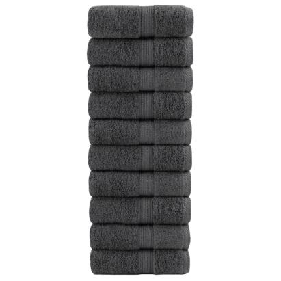 Prosoape premium 10 buc Antracit 30x30cm 600gsm 100% bumbac GartenMobel Dekor