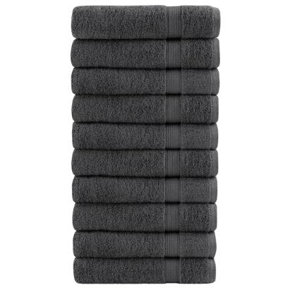 Prosoape de baie 10 buc antracit 100x150 cm 600 gsm 100% bumbac GartenMobel Dekor