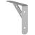 Suporturi rafturi, 4 buc., 15x2,5x11,5 cm argintiu oțel inox. GartenMobel Dekor