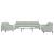 Set de canapele cu perne, 3 piese, gri deschis, catifea GartenMobel Dekor