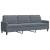 Set de canapele cu perne, 3 piese, gri închis, catifea GartenMobel Dekor
