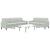 Set de canapele cu perne, 2 piese, gri deschis, catifea GartenMobel Dekor
