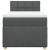 Pat box spring cu saltea, gri închis, 100x200 cm, textil GartenMobel Dekor