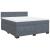 Pat box spring cu saltea, gri închis, 180x200 cm, catifea GartenMobel Dekor