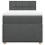 Pat box spring cu saltea, gri închis, 100x200 cm, textil GartenMobel Dekor