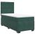 Pat box spring cu saltea, verde închis, 90x190 cm, catifea GartenMobel Dekor