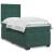 Pat box spring cu saltea, verde închis, 90x190 cm, catifea GartenMobel Dekor