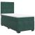 Pat box spring cu saltea, verde închis, 90x190 cm, catifea GartenMobel Dekor
