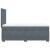 Pat box spring cu saltea, gri închis, 90x200 cm, catifea GartenMobel Dekor