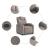 Fotoliu rabatabil, gri taupe, material textil GartenMobel Dekor