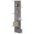 Raft colțar perete gri beton 36,5x36,5x140cm lemn prelucrat GartenMobel Dekor