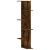 Raft colț perete stejar fumuriu 36,5x36,5x140cm lemn prelucrat GartenMobel Dekor
