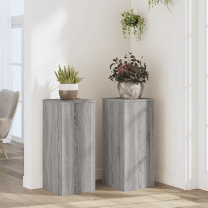 Suporturi de plante 2 buc. gri sonoma 30x30x70cm lemn prelucrat GartenMobel Dekor
