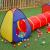 Cort de joaca 3 in 1 pentru copii, set 100 mingi multicolore, tunel, cort iglu, cub, poliester, 300x80x86 cm MultiMark GlobalProd
